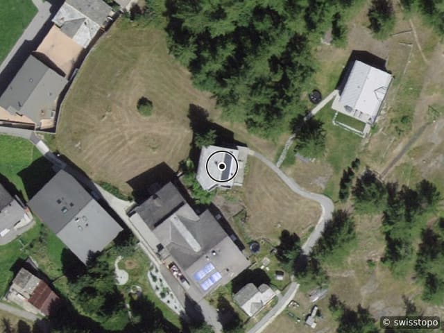Luftbild Hügelweg 7, Saas-Fee
