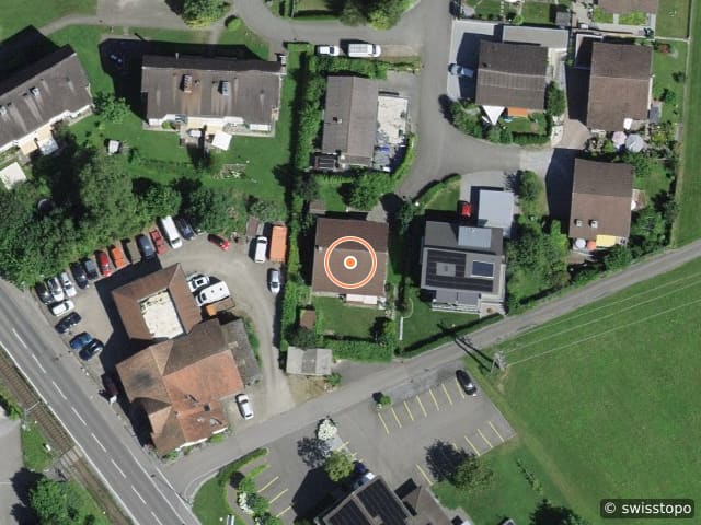 Luftbild der Lage – Eichbergweg 16, 5703 Seon