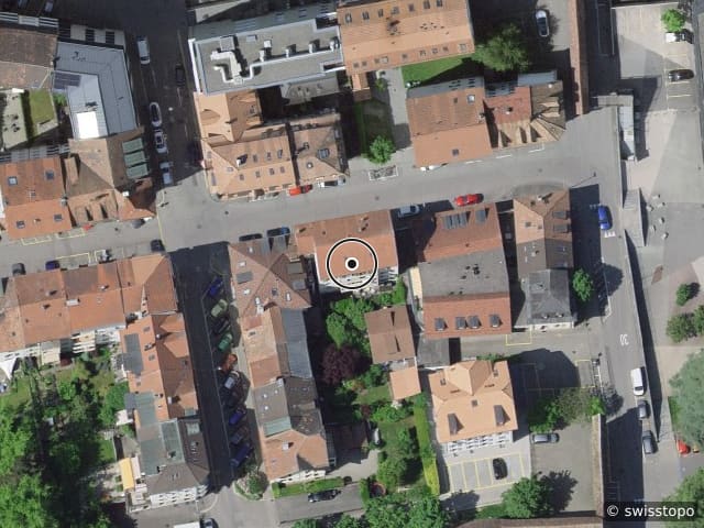 Luftbild Rue Louis-Chollet 6, Fribourg