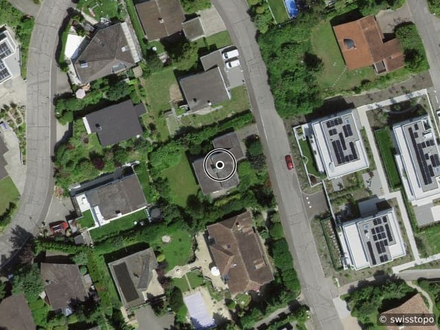 Luftbild der Lage – Riedmattenstrasse 16, 5452 Oberrohrdorf