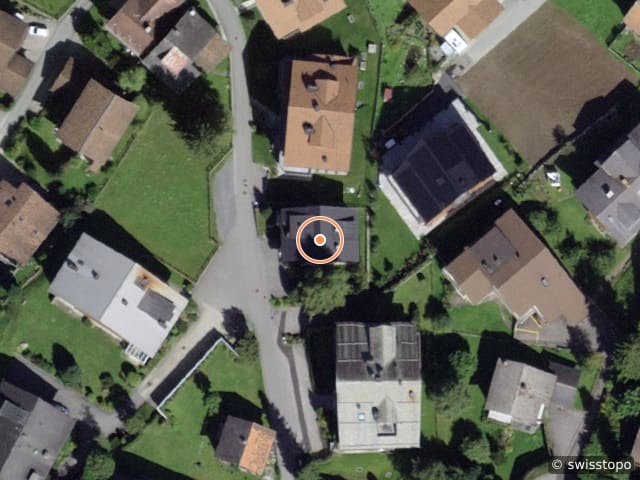Luftbild der Lage – Gäuggeliweg 33, 7250 Klosters