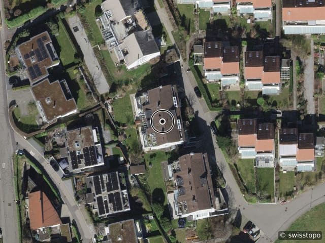 Luftbild der Lage – Schützenwisstrasse 21, 8124 Maur