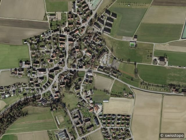 Luftbild der Lage – 8548 Ellikon an der Thur