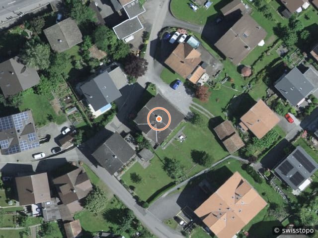 Luftbild der Lage – Blumenstrasse 14, 3706 Leissigen