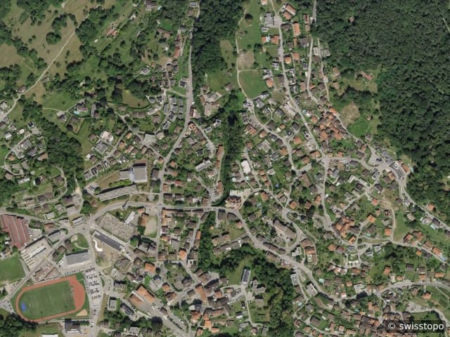 Vista aerea della posizione – 6950 Tesserete