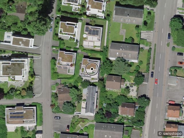 Luftbild der Lage – Sonnmattstrasse 14, 4103 Bottmingen
