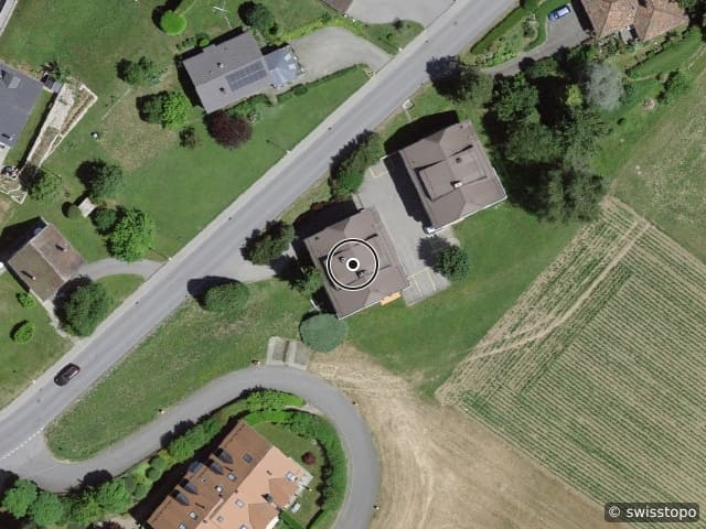 Luftbild der Lage – Route des Tavernes 8, 1072 Forel