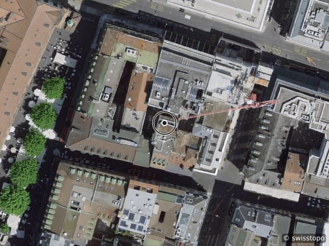 Luftbild Rue Neuve du Molard 5, Genève