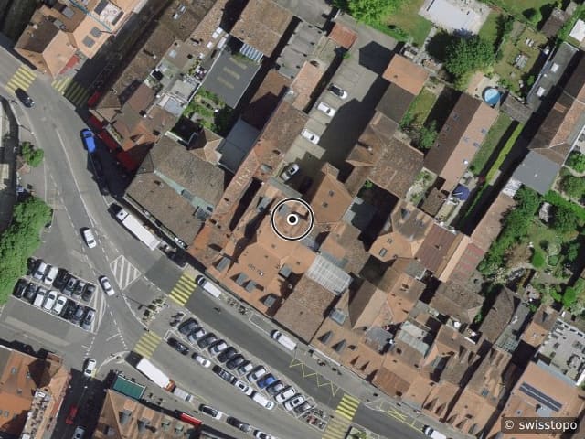 Luftbild Rue de la Plaine 9, Yverdon-les-Bains