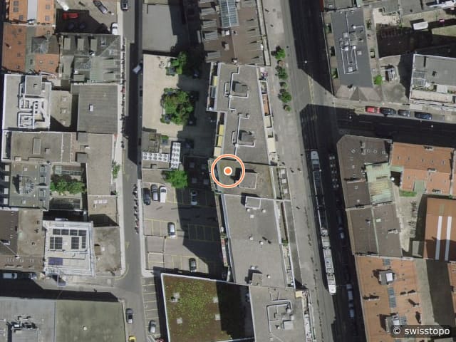 Luftbild Rue de Carouge 26, Genève