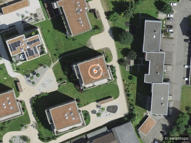 Luftbild Frieslirainpark 6, LEBEN BEIM BECKENHOF IN SURSEE Zentral gelegen, mit direktem Fussweg ins "Städtl