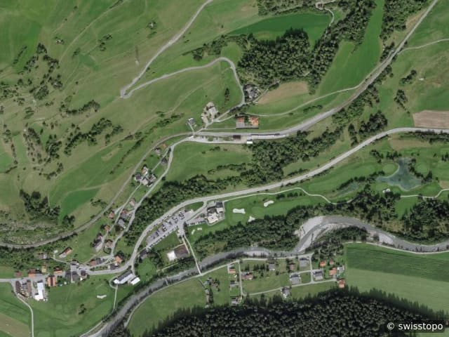 Luftbild der Lage – 7473 Alvaneu Bad