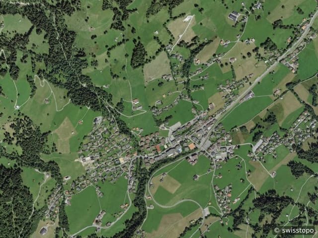 Aerial view of the location – Schönried