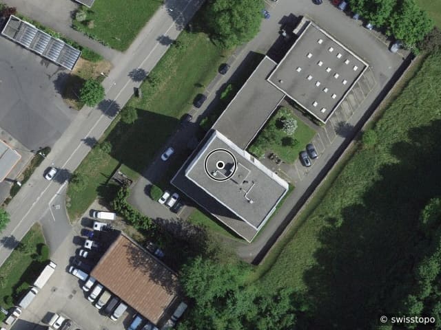 Luftbild der Lage – Route de Lausanne 17, 1400 Yverdon-les-Bains