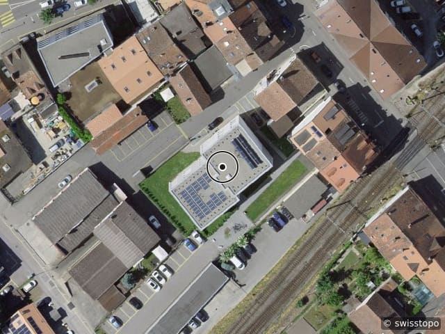 Luftbild der Lage – Rue de la Vieille Tuilière 14, 1530 Payerne