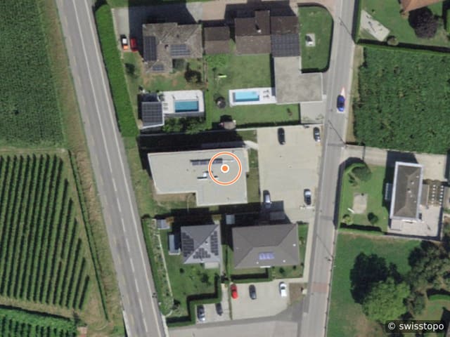 Luftbild der Lage – Via Orino 53, 6713 Serravalle