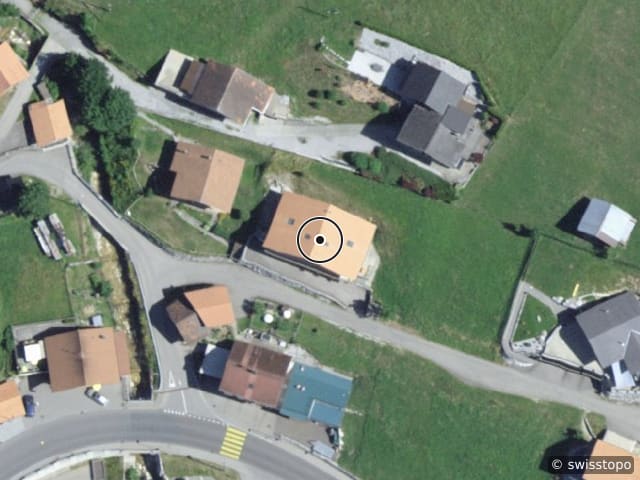 Vista aerea della posizione – Unter-Holenweg 3, 1656 Jaun