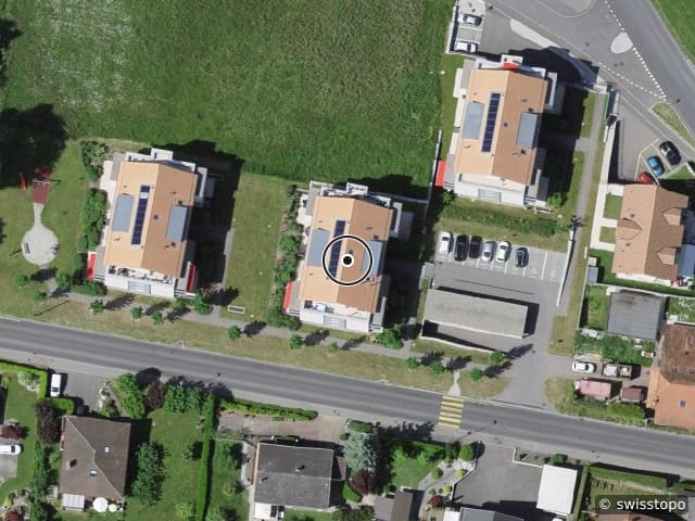 Luftbild Route des Champs-Montants 12, Montet (Broye)