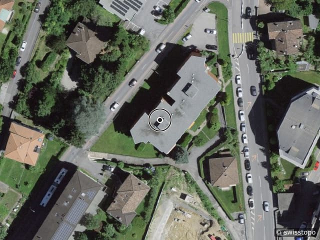 Vista aerea della posizione – Via Tesserete 41, 6900 Massagno