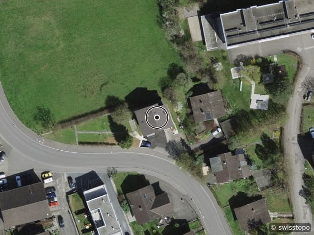 Luftbild der Lage – Rue du Vieux-Château 20, 2800 Delémont