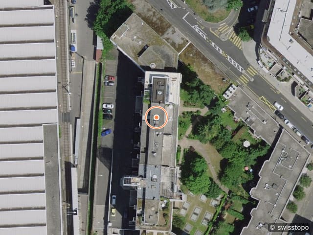 Luftbild Rue Rothschild 66, Genève