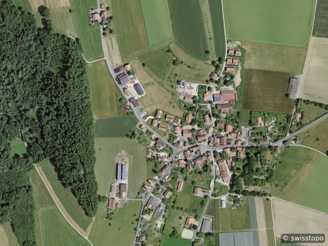 Luftbild der Lage – 1117 Grancy