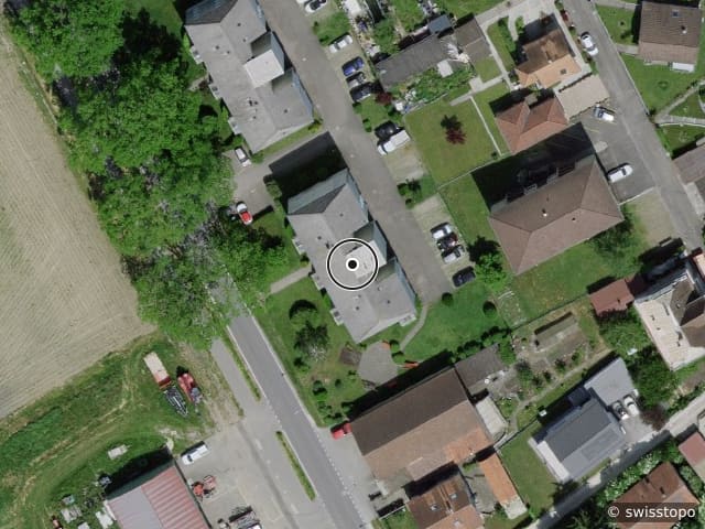 Luftbild der Lage – Avenue Kiener 3, 1400 Yverdon-les-Bains