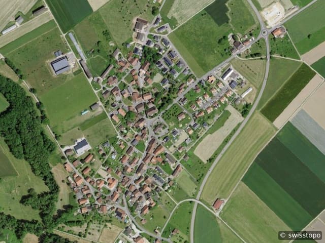 Luftbild der Lage – 1584 Villars-le-Grand
