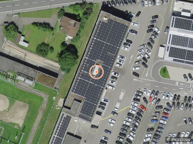 Luftbild der Lage – Muttenzerstrasse 143, 4133 Pratteln