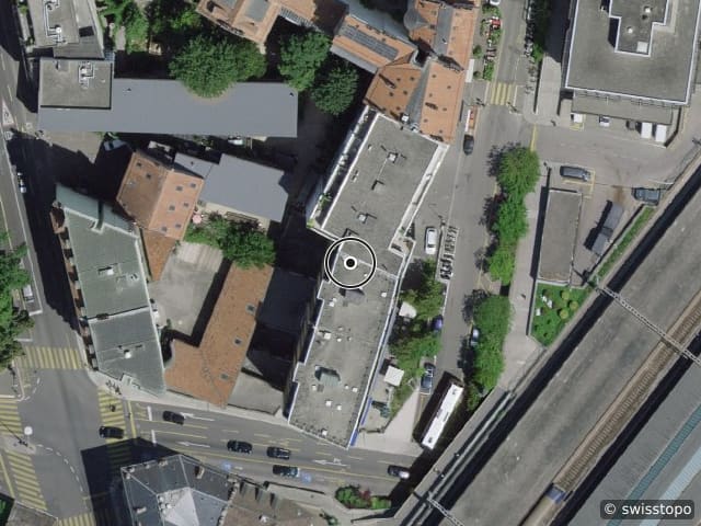 Luftbild der Lage – Rue des Gares 9, 1201 Genève