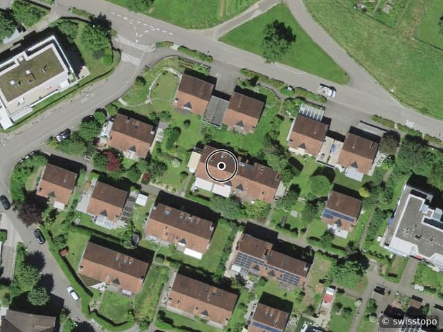 Luftbild der Lage – Rösernstrasse 5, 4410 Liestal