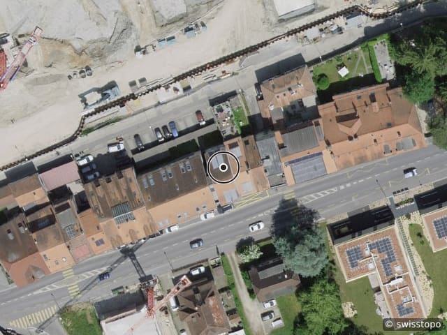 Luftbild Rue de Clendy 15, Yverdon-les-Bains