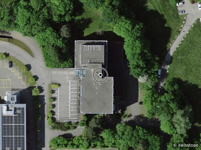 Luftbild der Lage – Route du Mont Carmel 2, 1762 Givisiez