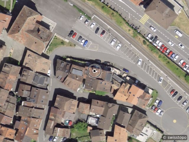 Luftbild place de la gare 4, St-Gingolph