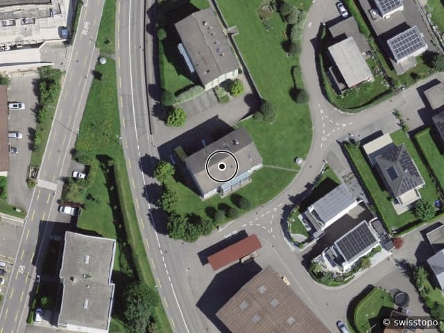 Luftbild der Lage – Hauptstrasse 80, 9553 Bettwiesen