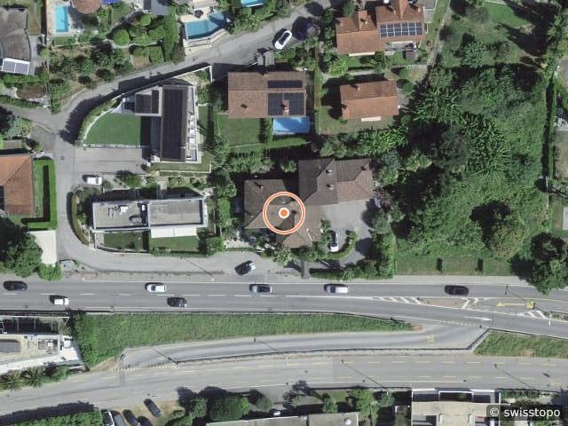 Luftbild der Lage – Via San Gottardo 229, 6648 Minusio