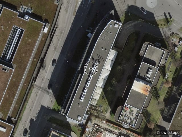 Luftbild der Lage – Hochbordstrasse 1, 8600 Dübendorf