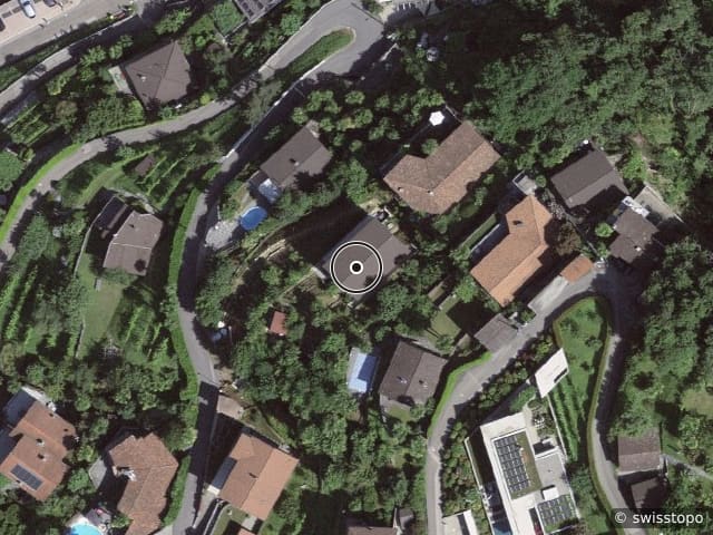 Luftbild Via Cheventino 13, Gerra Gambarogno, Gambarogno, Lago Maggiore