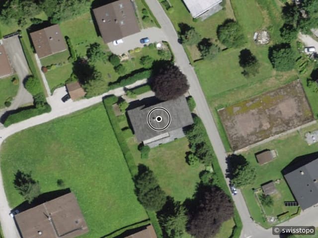 Vista aerea della posizione – Chemin David Niven 10, 1660 Château-d'Oex