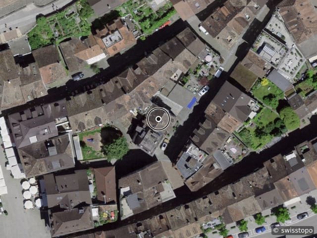 Luftbild der Lage – Herrengasse 7, 8640 Rapperswil