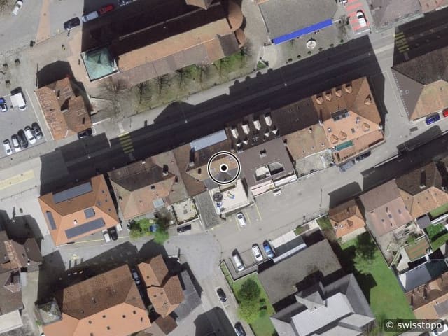 Luftbild Rue Francillon 8, SAINT-IMIER - DÉPÔT