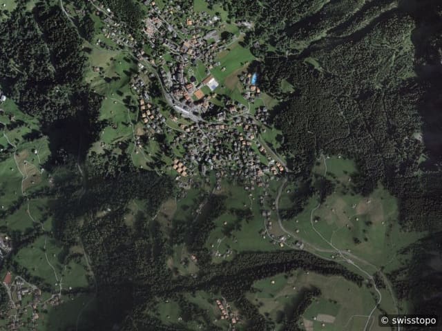 Luftbild der Lage – 3823 Wengen