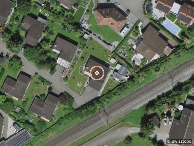 Luftbild der Lage – Gartenstrasse 7, 8586 Erlen Erlen