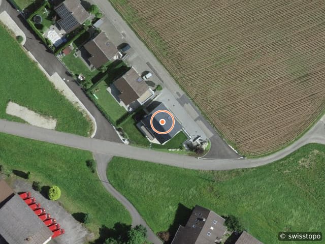 Luftbild Moosgasse 1a, Buchs liegt auf der Westseite des oberen Teils des Hürntals zwischen Sursee und