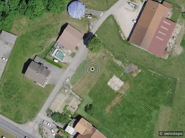 Aerial view of the location – Chemin du Riau 4a, 1681 Billens