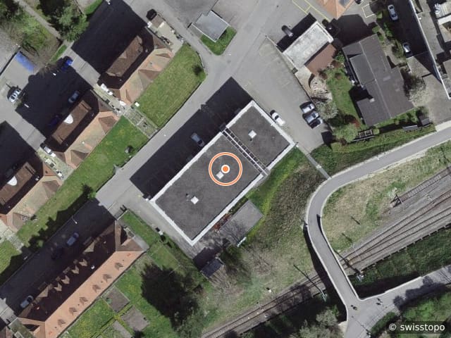 Luftbild der Lage – Rue H.F. Sandoz 14, 2710 Tavannes