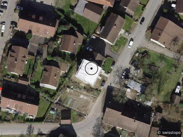 Vista aerea della posizione – Buchemerstrasse 8, 8458 Dorf