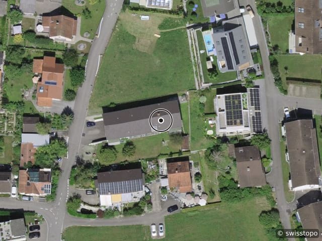 Luftbild der Lage – Hölzlistrasse 12B, 5201 Brugg