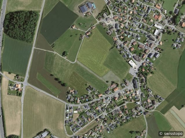 Luftbild Rue du Centre 77, Corpataux