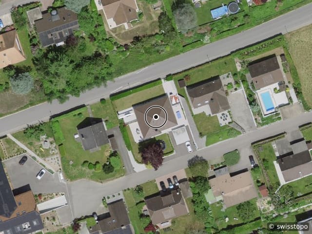 Luftbild der Lage – chemin des sources 9, 1752 Villars-sur-Glâne